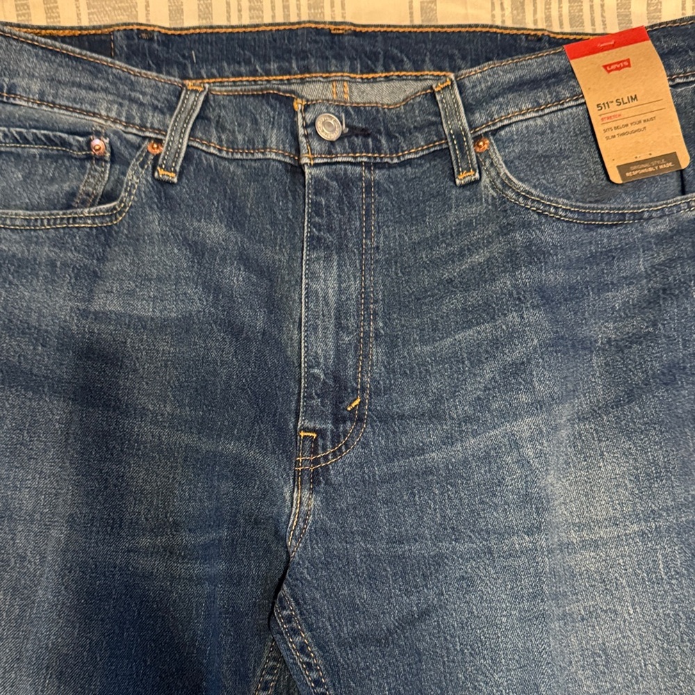 Levi's Slim Fit Denim Jeans in Classic Blue